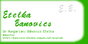 etelka banovics business card